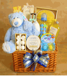 Welcome Baby Boy Gift Basket