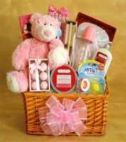 Welcome Baby Girl Gift Basket