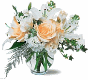 White roses and lily