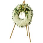 White Wreath Flower sympathy- Hoa Chia buon