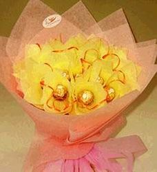 Yellow Cymbidium Orchids Bouquet