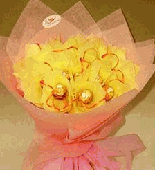 Yellow Cymbidium Orchids Bouquet