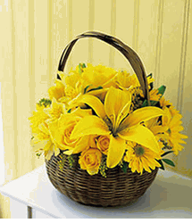 Yellow Flower Basket