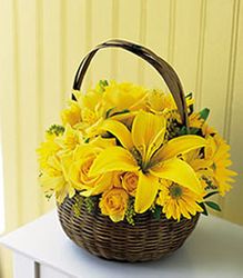 Yellow Flower Basket