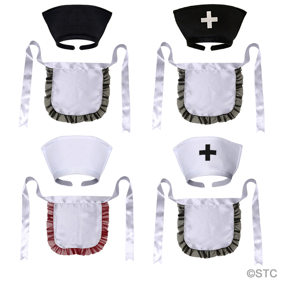 DIY White Nurse Hat Headband & Apron Costume Set DIY Halloween Nurse