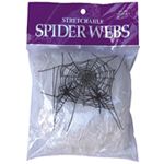 White Stretchable Spider Web with Spiders