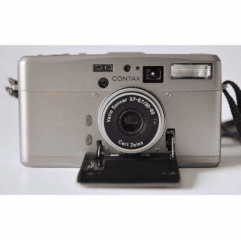 Contax TVS III Silver 35mm Camera W/Zeiss Vario-Sonnar T* 30-60 f3.7 Lens - USED