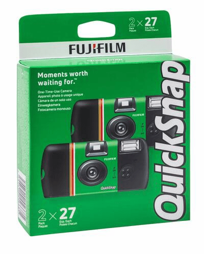 Fuji Quicksnap Flash Single Use ISO 400 Camera 27 Exposure 2-Pack