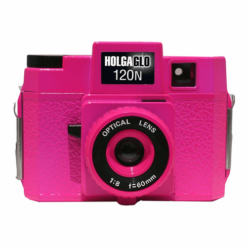 Holga Holgaglo 120n Glow in the Dark Camera Fuschia Pink