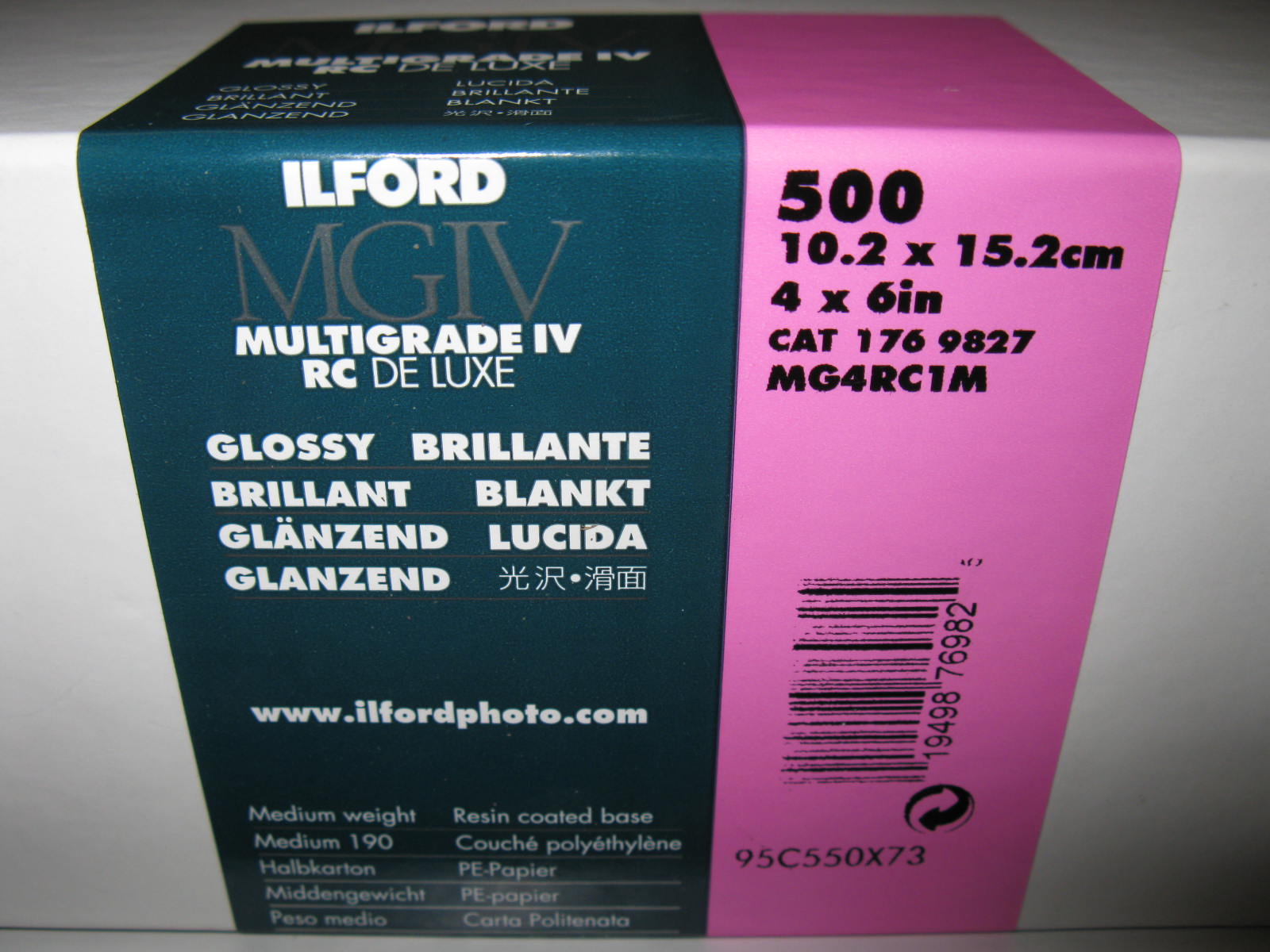 Data Sheet Ilford MGIV Multigrade IV RC Deluxe MGD.44M Black