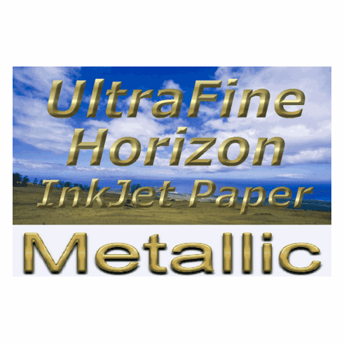 Ultrafine Horizon Pro Grade METALLIC Photo Quality GLOSSY 10.4 Paper 17" x 22" / 25 Sheets