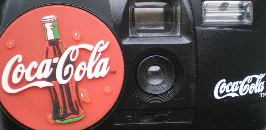 Vintage Coca-Cola Badge 35mm film Camera Unique in original