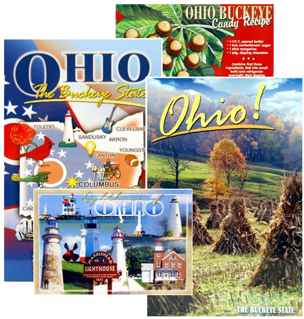 Variety Pack of 50 Ohio Postcards