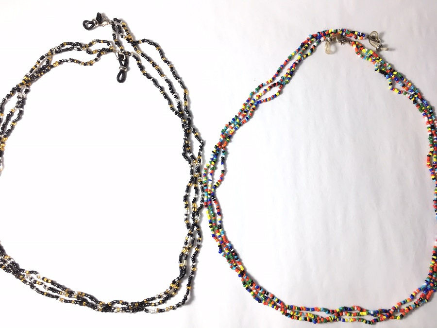 Three Stand Beaded Chain Cords and Chains to Hold Eyeglasses