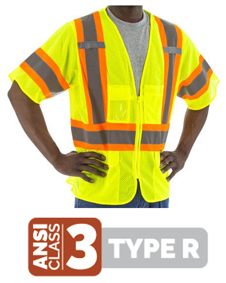 753301 ANSI CLASS 3, DOT REFLECTIVE STRIPING, HIVIS SAFETY SHIRTS