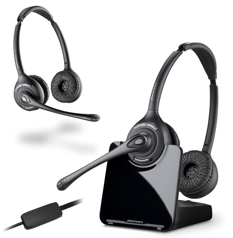 Plantronics CS520 Overthehead Binaural Wireless Headset System & APC