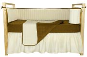Organics Waffle Terry 4pc Crib Set - Chocolate Cocoa