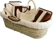 Organics Waffle Terry Moses Basket Gift Set - Chocolate Cocoa