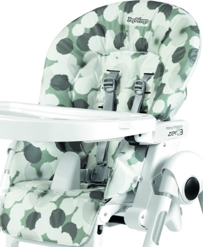 Peg Perego Prima Pappa Zero 3 Replacement High Chair Cushion Nuvola Grey