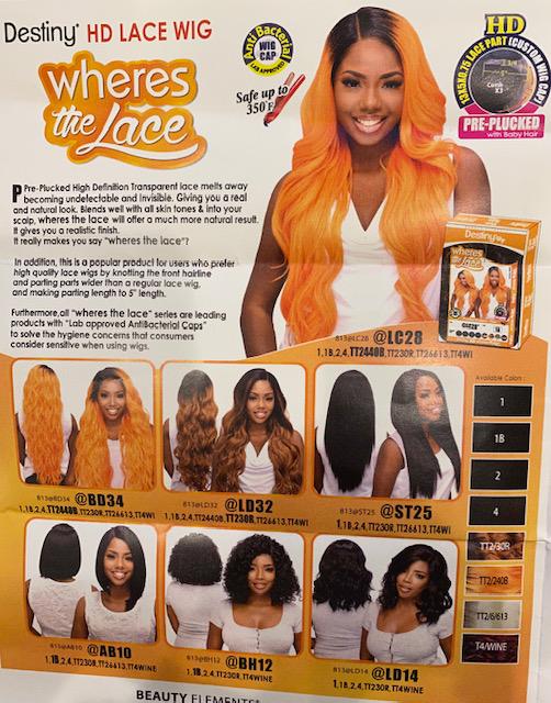 Beauty Element Destiny Wig Wheres the Lace (NEW!!!)