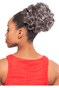 Foxy Silver Synthetic Drawstring Ponytail DS004