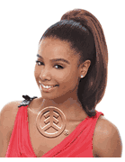 Janet Collection Noir Every Time Drawstring Ponytail Cherry