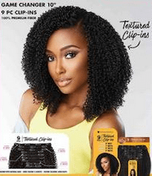 Sensationnel 100% Premium Fiber Curls Kinks & Co Textured Clip-ins Game Changer 10" 9 PC CLIP-INS
