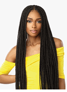 Sensationnel Cloud 9 Swiss HD Lace Wig 4X4 Lace Parting 100% Hand-Braided Lace Wig Box Braid X-Large 50" (NEW!!!)