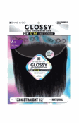 Shake N Go GLOSSY 100% Virgin Human Hair HD 13X4 Lace Closure STRAIGHT 12"