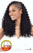 Shake N Go QUE Human Hair Mastermix Reusable Elastic Band Feather Crochet Deep Curl 18"