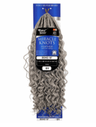 Foxy Silver Miracle Knots Feather Boho 18"