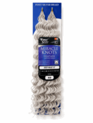 Foxy Silver Miracle Knots Feather Deep Wave 18"