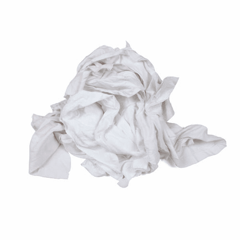 Bag of Rags Reusable Wiping Cloths, Cotton, White,