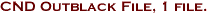 CND Outblack File, 1 file.