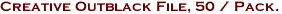 Creative Outblack File, 50 / Pack.