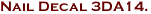Nail Decal 3DA14.