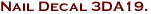 Nail Decal 3DA19.