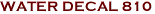 WATER DECAL 810