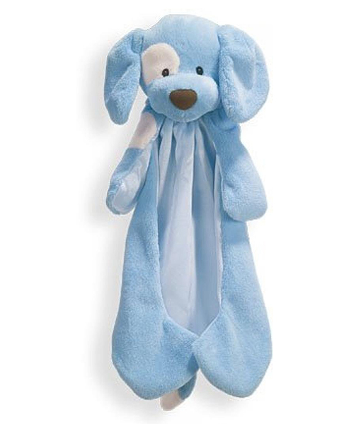 Baby GUND Spunky Huggybuddy Dog Blankie Blue 16" Hearts Desire Gifts