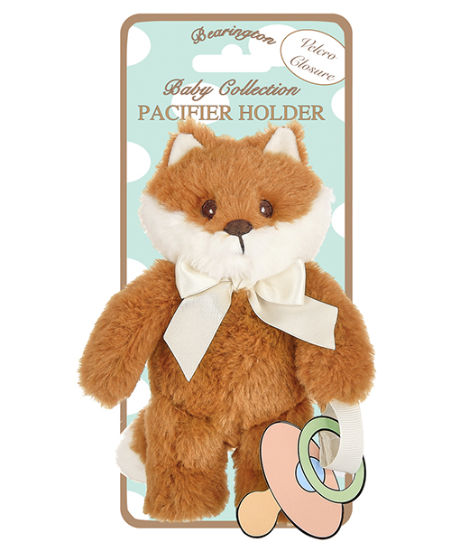 Bearington Baby Fritsy Fox Pacifier Holder 7.5"