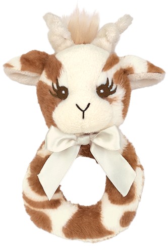 Bearington Baby Lil' Patches Giraffe Plush Ring Rattle