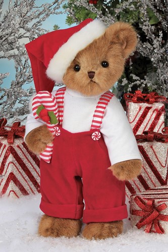 Bearington Bears Christopher Cane Christmas Bear 14"
