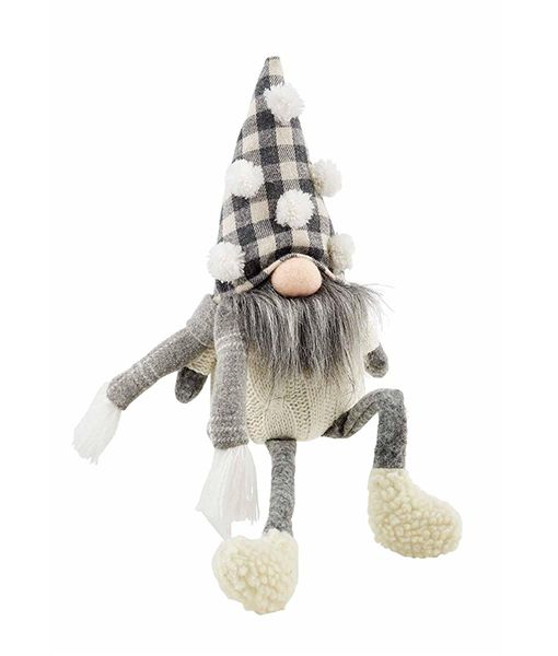 Mud Pie Neutral Dangle Leg Gnome - Pom 15"