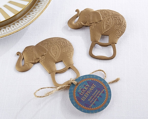 Kate Aspen Lucky Golden Elephant Bottle Opener