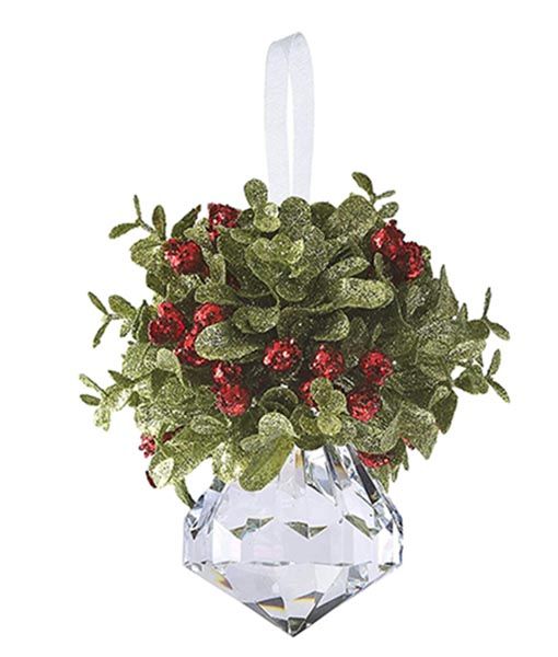 Ganz Kissing Krystals Mistletoe Ornament - Jewel 5"