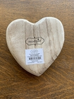 Mud Pie Wood Heart Trinket Tray - Think Happy Be Happy 5"