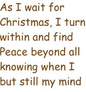 As I Wait for Christmas--Lyrics