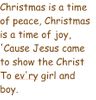 Christmas is a Time of Peace (Jazzy, Children's Choir)