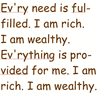 Ev'ry Need Is Fulfilled (Contemplative, Congregation)