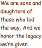 Legacy of Love-Our Unity Family (Free and Easy, Congregation) (UWM)